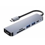 Hub USB-C 3GO HUB3UCRH4K Gris 3xUSB 3.0 1xUSB-C HDMI 4K Lector SD/MicroSD Aluminio Hub USB-C 3GO HUB3UCRH4K Gris 3xUSB 3.0 1xUSB-C HDMI 4K Lector SD/MicroSD Aluminio