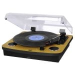 Tocadiscos Trevi TT 1022 BT Negro Madera 33-45-78 RPM 6W Direct Drive Tocadiscos Trevi TT 1022 BT Negro Madera