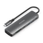 Dock USB-C AISENS ASUC-7P026-GR 7 en 1 HDMI 2xUSB-A USB-C PD 100W SD MicroSD Gris 15cm Dock USB-C AISENS ASUC-7P026-GR 7 en 1 HDMI 2xUSB-A USB-C PD 100W SD MicroSD Gris 15cm