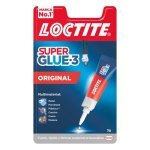 Loctite Super Glue-3 Original Colle Universelle Résistante à l'Eau/3s/Blister/3g Loctite Super Glue-3 Original Colle Universelle Résistante à l'Eau/3s/Blister/3g