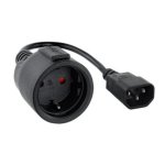Kabeladapter Nanocable 10.22.0902 C14 Stecker zu CEE7 Buchse 50 cm Schwarz