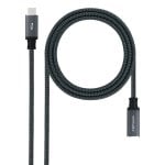 Cabo Prolongador USB-C Nanocable 10.01.4501-L150-COMB 3.2 Gen2x2 20Gbps 100W 1.5m Preto Cabo Prolongador USB-C Nanocable 10.01.4501-L150-COMB 3.2 Gen2x2 20Gbps 100W 1.5m Preto