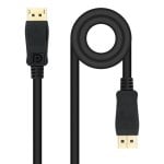 Cable DisplayPort Nanocable 10.15.2602 2m Macho-Macho 8K 32.4Gbps Gold Negro