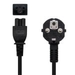 Câble d'Alimentation Trèfle Nanocable CEE7 Mâle - C5 Femelle 2m Noir Câble d'Alimentation Trèfle Nanocable CEE7 Mâle - C5 Femelle 2m Noir