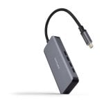 Hub Nanocable 4 puertos USB-C 5Gbps modelo 10.16.4504 aluminio 10cm gris Plug & Play