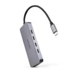 Hub USB-C Nanocable 10.16.4505 4x USB-C 3.2 Gen 2x1 PD 100W Aluminio Gris 10cm Hub USB-C Nanocable 10.16.4505 4x USB-C 3.2 Gen 2x1 PD 100W Aluminio Gris 10cm