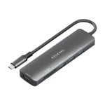 Dock USB-C AISENS ASUC-6P024-GR 1xHDMI 3xUSB-A 1xSD 1xMicroSD Aluminio Gris 15cm Dock USB-C AISENS ASUC-6P024-GR 1xHDMI 3xUSB-A 1xSD 1xMicroSD Aluminio Gris 15cm