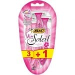 Cuchilla de depilar Bic Miss Soleil 4 uds 3 hojas banda lubricante vitamina E mango ergonómico Cuchilla de depilar Bic Miss Soleil 4 uds 3 hojas banda lubricante vitamina E mango ergonómico