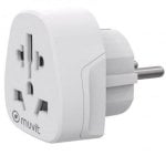Adaptador universal Muvit For Change MCADP0007 Schuko 10A 2500W Policarbonato Seguridad