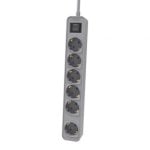 Steckdosenleiste Philips CHP2164G/10 6 Schuko Steckdosen 1,5m Kabel Grau