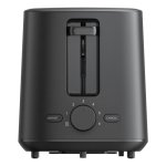 Toaster Xiaomi XMTSJ01FD 2 breite Schlitze 930 W 6 Bräunungsstufen Auftaufunktion Krümelschublade Schwarz