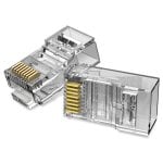Conector RJ45 Vention IDBR0-50 Cat.5e 50 Unités Argent Transparent