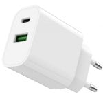 Cargador de Pared SPC Fast Charger 4341B 20W USB Tipo-C et USB-A Blanc