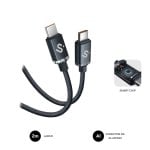 Cavo USB C SUBBLIM Optimus 60W 2m Nylon Trenzato Trasferimento 480Mbps Nero Cavo USB C SUBBLIM Optimus 60W 2m Nylon Trenzato Trasferimento 480Mbps Nero