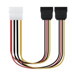 Cable duplicador de alimentación Nanocable 10.19.0101-OEM Molex 4 pin macho a 2x SATA hembra 0.2m RoHS