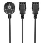 Cable alimentación CPU Aisens A132-0864 CEE7 Macho a 2x C13 Hembra 1.8m Negro cobre 1500W Cable alimentación CPU Aisens A132-0864 CEE7 Macho a 2x C13 Hembra 1.8m Negro cobre 1500W