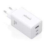 Ladegerät AISENS ASCH-100W3P051-W GaN 100W 2xUSB-C PD3.0 QC5.0 1xUSB-A QC3.0 Weiß