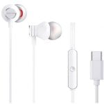 Auriculares Aiwa con cable USB Tipo-C, micrófono, HyperBass, color blanco, intrauditivos Auriculares Aiwa con cable USB Tipo-C, micrófono, HyperBass, color blanco, intrauditivos