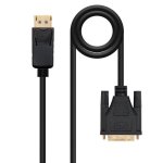 Adapterkabel Nanocable 10.15.4502 DisplayPort auf DVI 2m Vergoldet 24K Schwarz