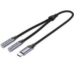 Audio-Adapter Vention BGNHY USB-C auf 2x 3.5 mm Grau 30 cm, VT0200-Chip