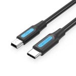 Kabel Vention COWBH USB 2.0 Typ-C zu Mini-USB B 2m Schwarz 480Mbps 10W Kabel Vention COWBH USB 2.0 Typ-C zu Mini-USB B 2m Schwarz 480Mbps 10W