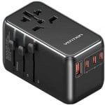 Cargador de Pared Universal Vention FJGB0 120W GaN 3xUSB-C 1xUSB-A Fusible 10A Viaje Negro Cargador de Pared Universal Vention FJGB0 120W GaN 3xUSB-C 1xUSB-A Fusible 10A Viaje Negro