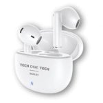 Auriculares Tech One Bluetooth TWS 5.3 avec étui de chargement blanc Auriculares Tech One Bluetooth TWS 5.3 avec étui de chargement blanc