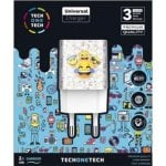 Cargador Tech One Emojitech Smile TEC2502 2xUSB 12W Blanc Cargador Tech One Emojitech Smile TEC2502 2xUSB 12W Blanc