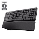 Tastiera a membrana Trust Keyra ergonomica wireless Layout QWERTY nero multidispositivo