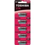 Pila alcalina Toshiba 27A 12V pack 5 unidades alta duración dispositivos electrónicos Pila alcalina Toshiba 27A 12V pack 5 unidades alta duración dispositivos electrónicos