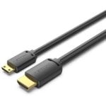 Cable HDMI 4K Vention AGHBG 3m Chapado en Oro HDMI Macho a Mini HDMI Macho Negro