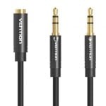 Câble Stéréo Vention BBOBY 2x Jack 3.5mm - 1x Jack 3.5mm Femme - 30cm - Noir Câble Stéréo Vention BBOBY 2x Jack 3.5mm - 1x Jack 3.5mm Femme - 30cm - Noir