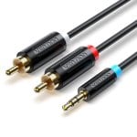 Câble Estéreo Vention BCLBI Jack 3.5 Macho - 2x RCA Macho/Longueur 3m/Couleur Noir