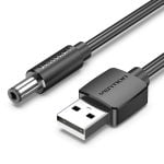 Cable de alimentación Vention CEYBF USB-A a DC 5.5mm 1m Negro 5V 3A Cable de alimentación Vention CEYBF USB-A a DC 5.5mm 1m Negro 5V 3A