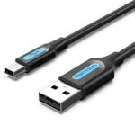 Câble USB Vention 2.0 Noir 2m A Mini USB B, 0,48 Gbit/s Câble USB Vention 2.0 Noir 2m A Mini USB B, 0,48 Gbit/s