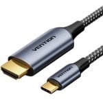 Cable Conversor HDMI USB-C Vention CRHHAC 4K 60Hz 1.8m Gris chapado en oro Cable Conversor HDMI USB-C Vention CRHHAC 4K 60Hz 1.8m Gris chapado en oro