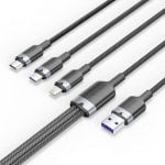 Cavo USB 2.0 3 in 1 Vention 1,5m 3A Trasferimento Dati 480Mbps Nero Cavo USB 2.0 3 in 1 Vention 1,5m 3A Trasferimento Dati 480Mbps Nero