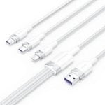 Cabo USB Vention 2.0 Lightning 3 em 1 1,5m Branco Cabo USB Vention 2.0 Lightning 3 em 1 1,5m Branco