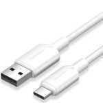 Cabo USB 2.0 Vention CTQWH Tipo-C Macho a USB A Macho 60W 2m BrancoCabo USB 2.0 Vention CTQWH Tipo-C Macho a USB A Macho 60W 2m Branco
