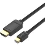 Cable Vention HABBH Mini DisplayPort a HDMI/Macho-Macho 2m Enchapado en Oro 1080p Negro Cable Vention HABBH Mini DisplayPort a HDMI/Macho-Macho 2m Enchapado en Oro 1080p Negro