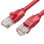 Cable de Red RJ45 Vention IBERF Cat.6 1m Rojo 1000Mbps Conectores Chapados en Oro Cable de Red RJ45 Vention IBERF Cat.6 1m Rojo 1000Mbps Conectores Chapados en Oro