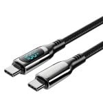 Cavo USB 2.0 Tipo-C Vention TAYBAV 5A 100W 1,2m con Display LED Nero Cavo USB 2.0 Tipo-C Vention TAYBAV 5A 100W 1,2m con Display LED Nero