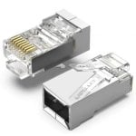 Conector RJ45 Vention IDCR0-10 Cat.6 FTP Chapado Oro 10 Unidades Transparente y Plata