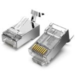 Conector RJ45 Vention IDER0-10 Cat7 FTP Pack 10 uds chapado oro PC transparente Conector RJ45 Vention IDER0-10 Cat7 FTP Pack 10 uds chapado oro PC transparente