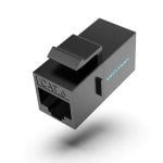 Conector RJ45 Vention IPGB0 Cat6 UTP Negro PCB chapado en oro Keystone ABS resistente