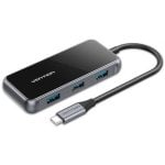 Hub USB-C Vention 5 puertos 5Gbps modelo TFDHB con PD 87W Gris Hub USB-C Vention 5 puertos 5Gbps modelo TFDHB con PD 87W Gris
