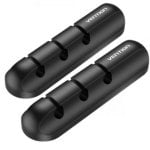 Organisateur de Câbles Vention KBTB0 Noir Silicone Pack de 2 à 3 Ports