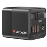 Cargador GaN Verbatim 65W USB-C Carga Rápida Protección Multinivel Negro Cargador GaN Verbatim 65W USB-C Carga Rápida Protección Multinivel Negro