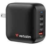 Chargeur Mini GaN Verbatim 100W, Intérieur, 3 Ports USB Type-C, Noir Chargeur Mini GaN Verbatim 100W, Intérieur, 3 Ports USB Type-C, Noir