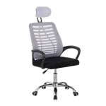 Silla de Oficina Kontor Regulable en Altura Reclinable con Reposabrazos y 5 Ruedas Negra/Gris Silla de Oficina Kontor Regulable en Altura Reclinable con Reposabrazos y 5 Ruedas Negra/Gris
